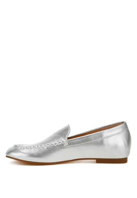 Dama Metallic Pleather Loafers