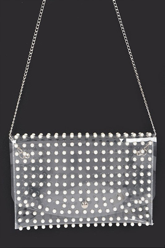 Pearl Studs Convertible Envelope Stadium Bag