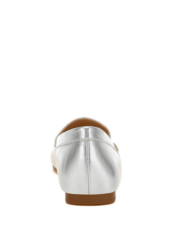 Dama Metallic Pleather Loafers