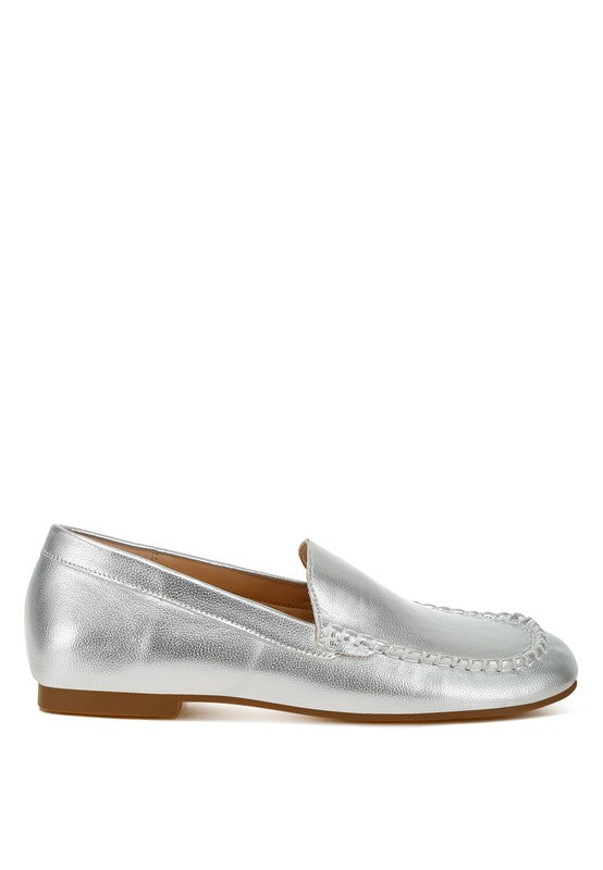 Dama Metallic Pleather Loafers