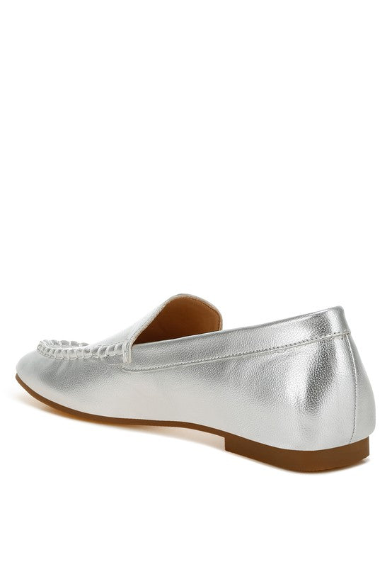 Dama Metallic Pleather Loafers