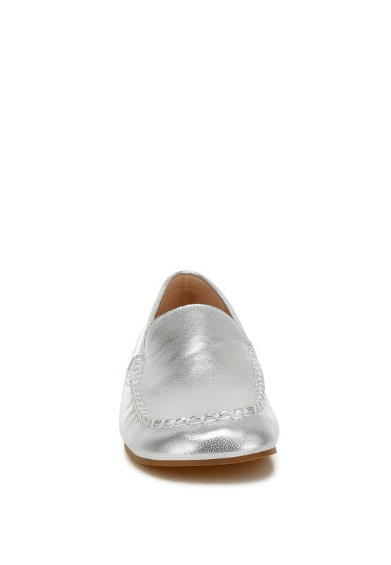 Dama Metallic Pleather Loafers